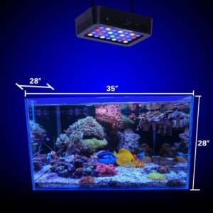 Wattshine 180W LED Coral Light,Large Angle Dimmable Reef Light