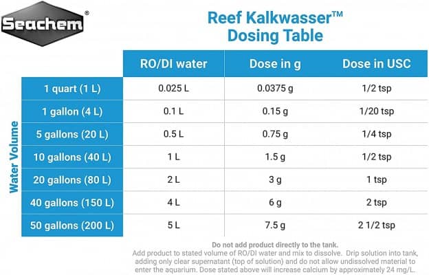 Kalkwasser Dosing